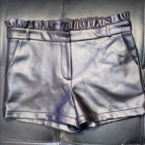 Leather Black shorts